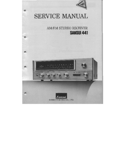 Sansui 441 Service manual for Sansui 441 receiver-amplifier